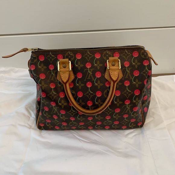 LOUIS VUITTON TAKASHI MURAKAMIX MONOGRAM CERISES SPEEDY 25 - Picture 6 of 12